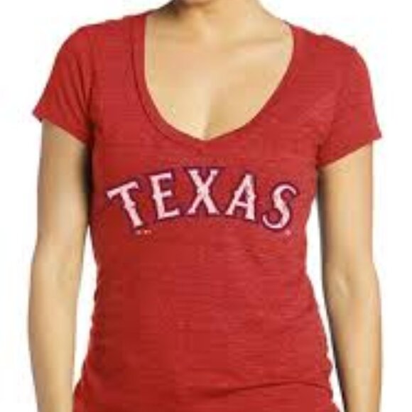 Texas Rangers NBA Red Tri-blend Player T-Shirt - Picture 1 of 8
